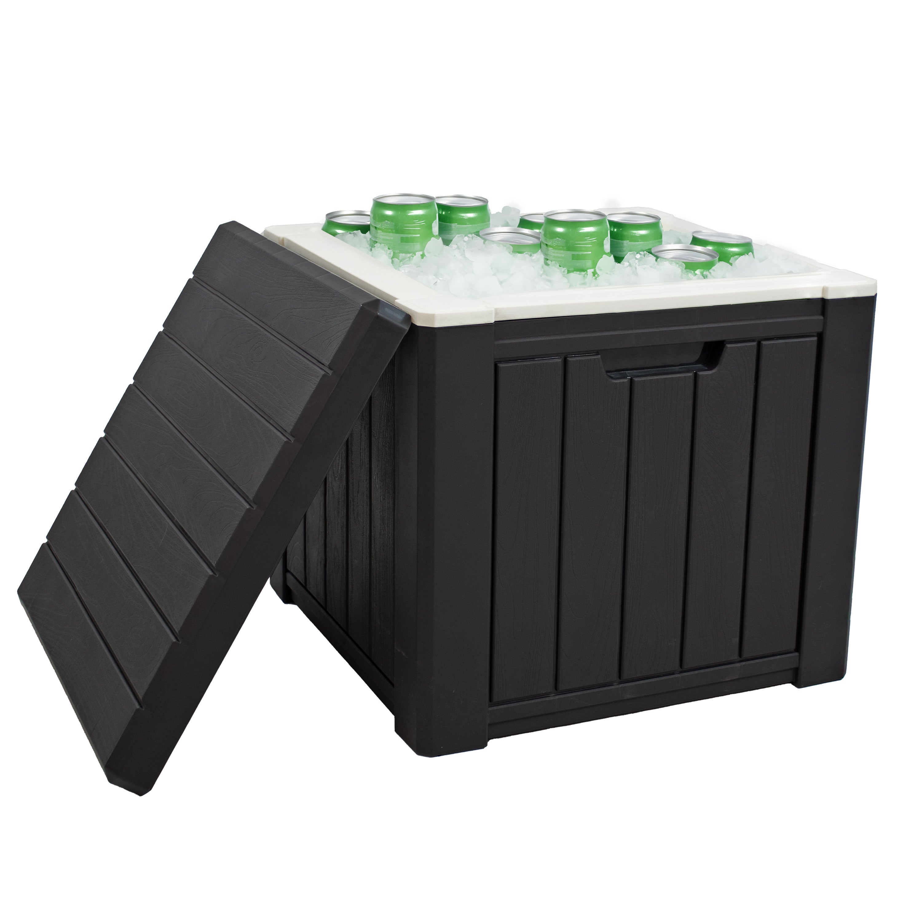 9 Gallon Outdoor Beverage Cooler for Patio & Backyard - Durable Polypropylene Resin - Black - Perfect for BBQs, Picnics & Pool Parties