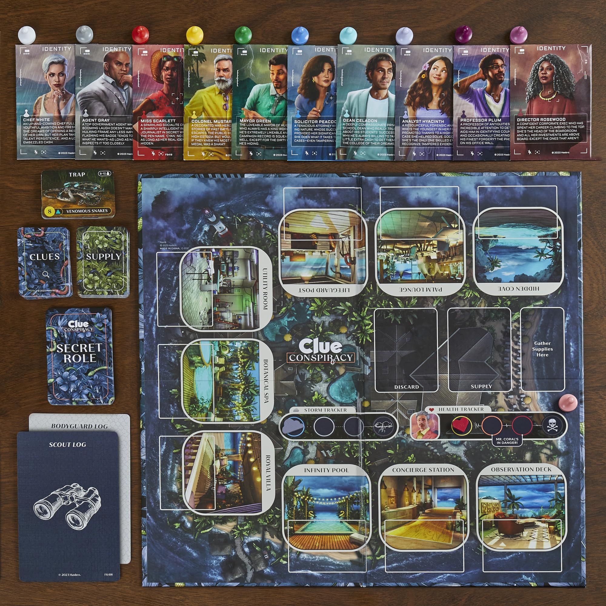 Clue Conspiracy Board Game for Adults & Teens - Mystery Strategy Game with Secret Roles, Ages 14+, 4-10 Players, 45 Min Playtime - Perfect for Game Nights & Family Gatherings