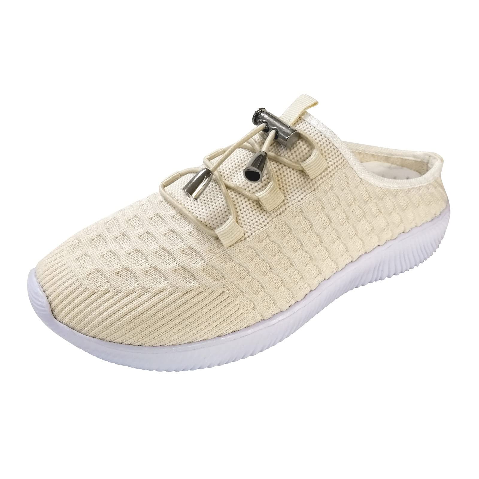 Women's Comfortable White Leather Sandals - Dressy Casual Tennis Shoes for Nursing, Walking & Everyday Wear