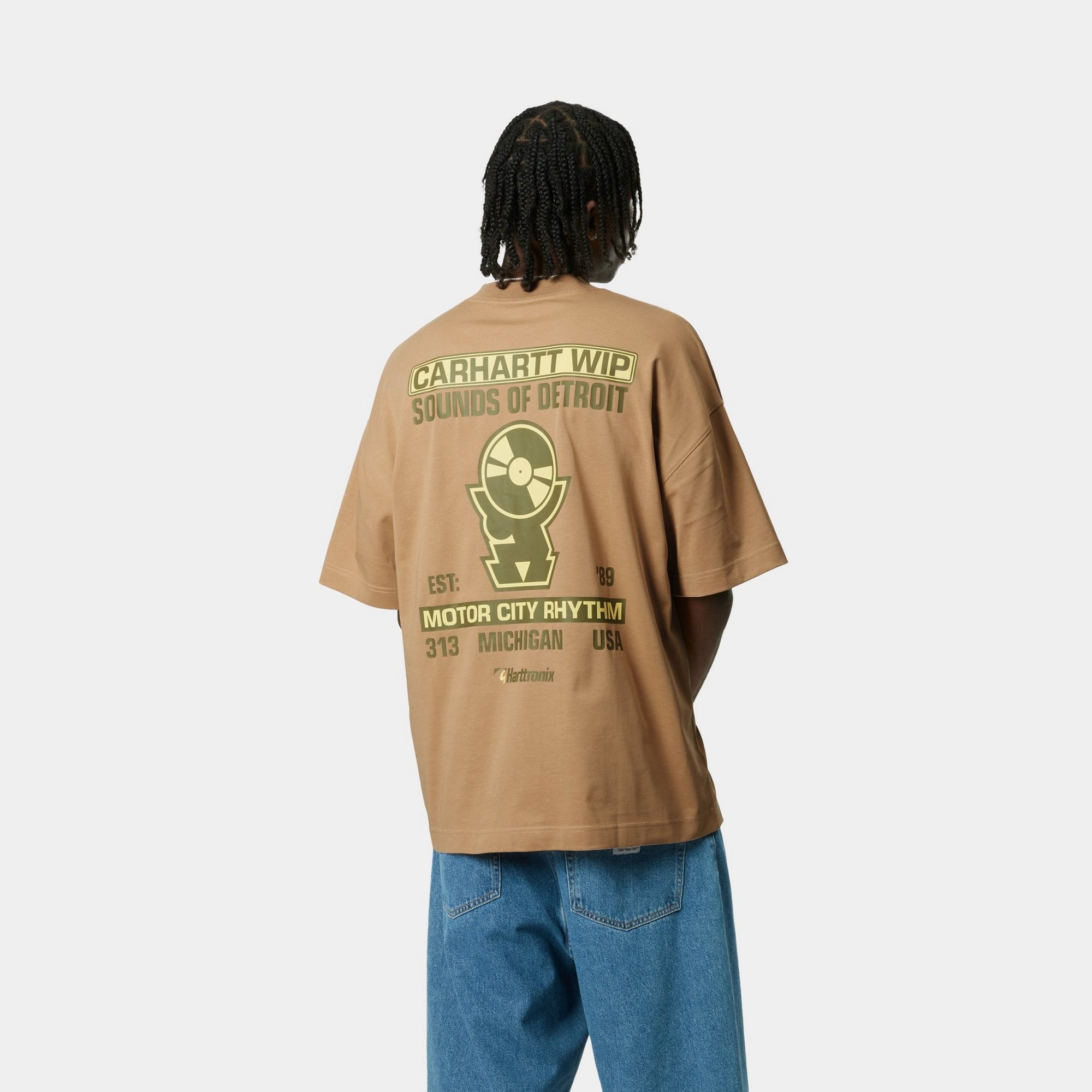 Harttronix Men's Vintage T-Shirt | Dusty Hamilton Brown | Soft Cotton Tee for Casual Wear & Street Style
