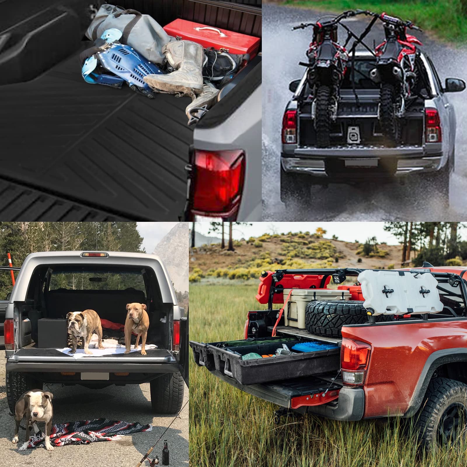 2022 Toyota Tacoma Truck Bed Mat - Heavy Duty Bed Liner Compatible with 2005-2023 Tacoma 6ft Long Bed | Non-Slip Protection for Cargo & Tools | Perfect for Hauling, Camping & Work Site Use
