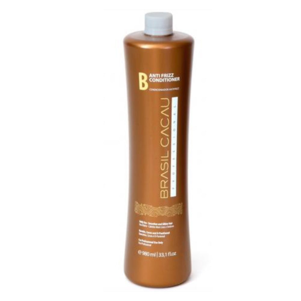 Brazilian Cacau Anti-Frizz Conditioner 1 Liter - Deep Hydration for Curly, Wavy & Frizzy Hair - Salon Quality at Home
