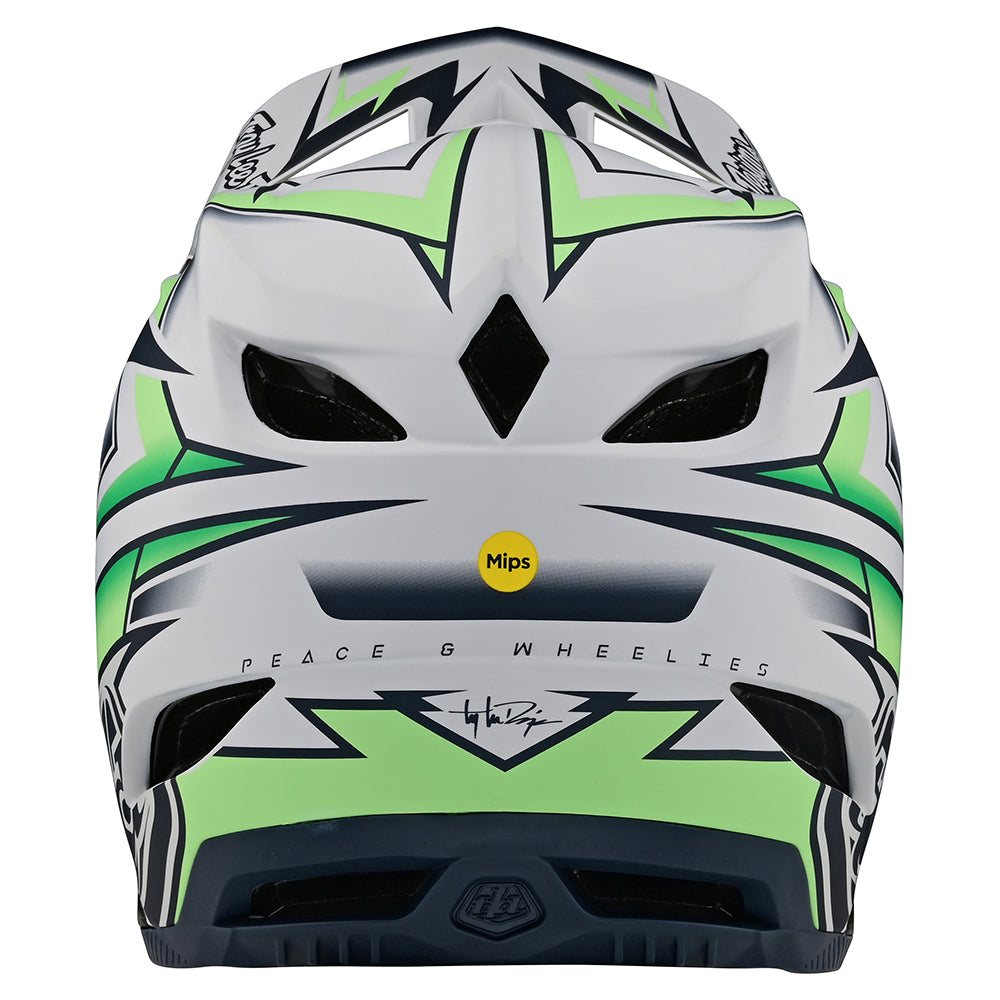 D4 Composite Helmet Volt White - Lightweight & Durable Motorcycle Helmet for Racing & Street Riding - Perfect for Sports Bikes & Urban Commuting