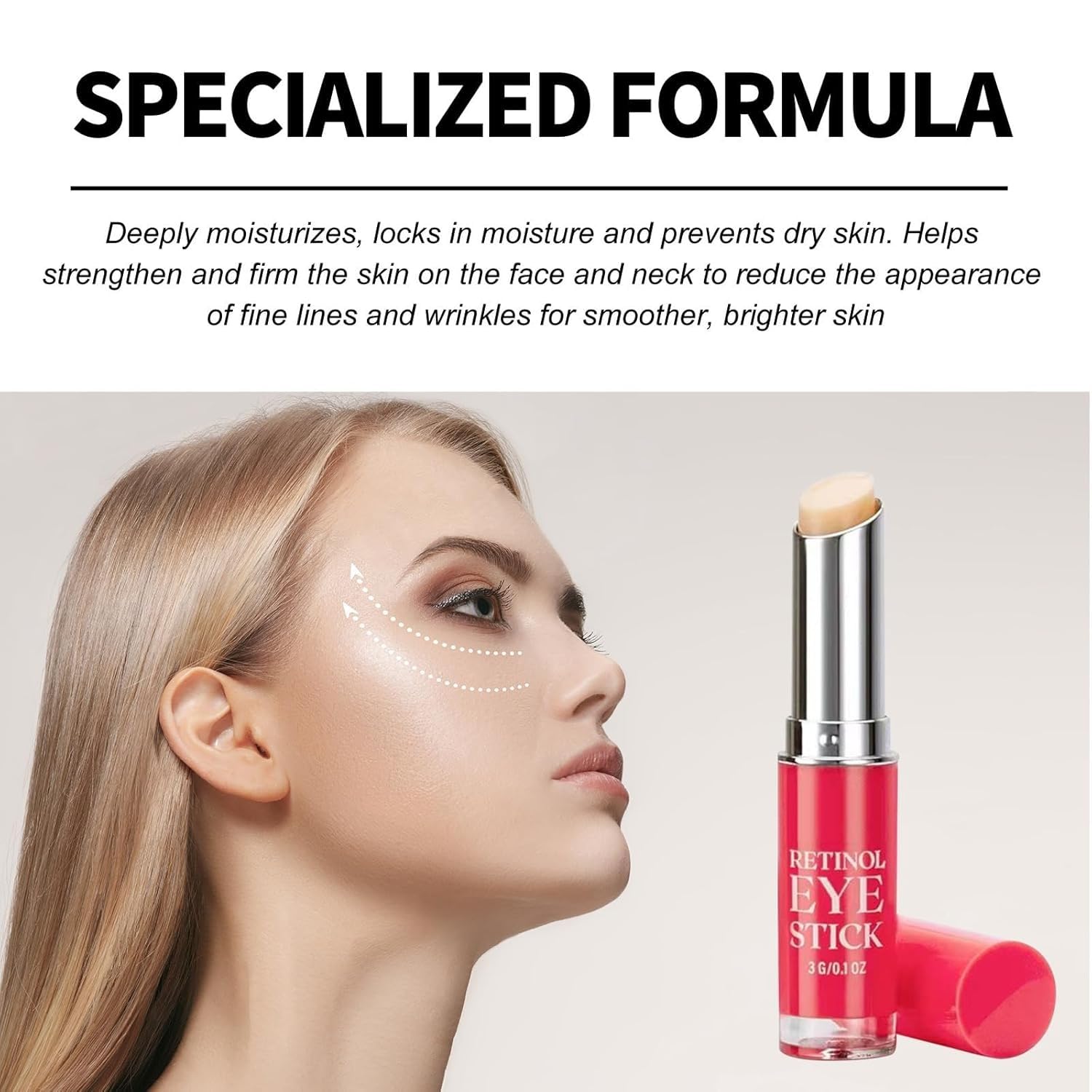 Retinol Eye Stick & Face Cream Set (2PCS) - Anti-Aging Eye Balm with Moisturizing Serum to Reduce Dark Circles & Fine Lines - Brightening Treatment for Under Eye & Skin Nourishment - Perfect for Night Routine & Travel Skincare