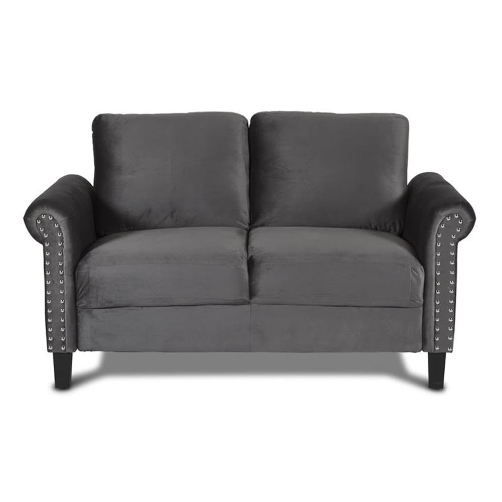 Alani Modern Classic Sofa & Loveseat Set - Soft Grey Upholstered Living Room Furniture for Small Spaces | Perfect for Apartments, Condos & Cozy Homes