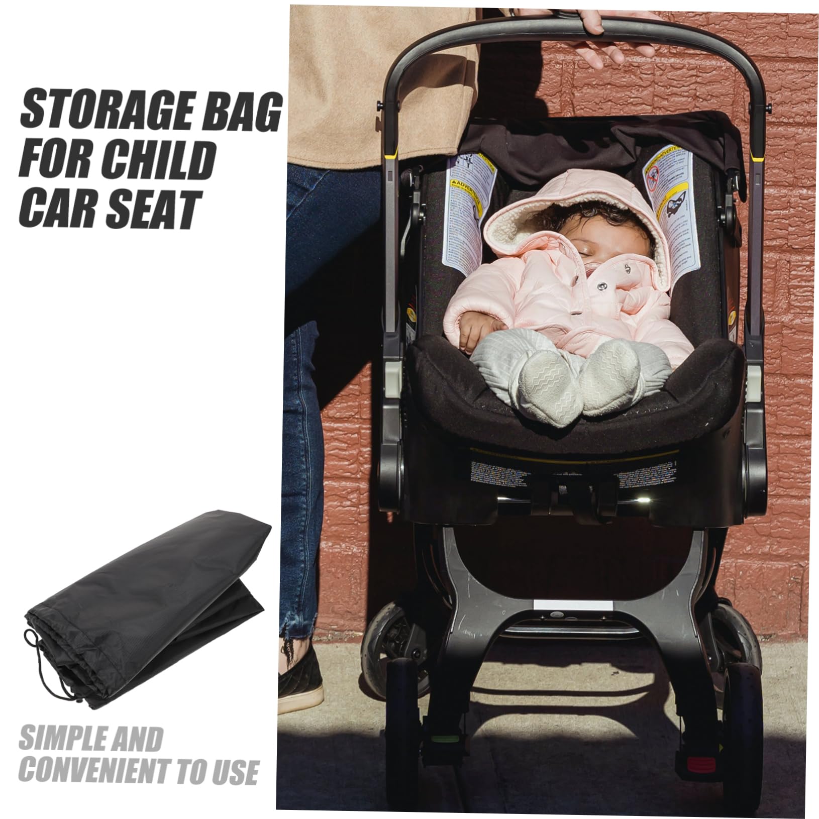 Toddmomy 4-Piece Stroller Travel Bag Set - Large Capacity Car Seat Cover for Airplane, Baby Stroller & Parent Travel - Perfect for Family Vacations, Road Trips & Air Travel with Kids