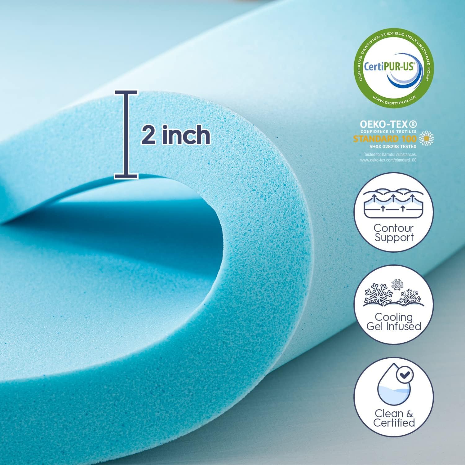 ELEMUSE 3-Inch Dual Layer Memory Foam Mattress Topper for Twin Bed - 2-Inch Cooling Gel Memory Foam with 1-Inch Down Alternative Pillowtop | Breathable Cooling Cover | Soft Support for Back Pain Relief | Perfect for Hot Sleepers & Guest Rooms - Black