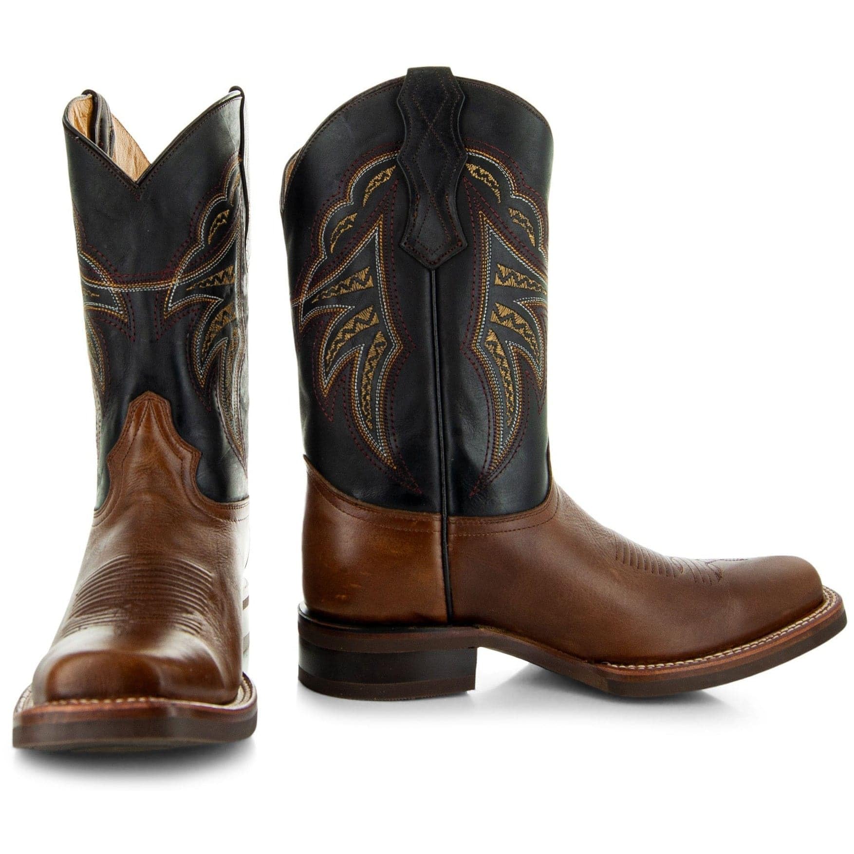 Soto Boots H4002 Men's Square Toe Cowboy Boots - Genuine Leather Western Boots for Rodeo, Country Dancing & Casual Wear