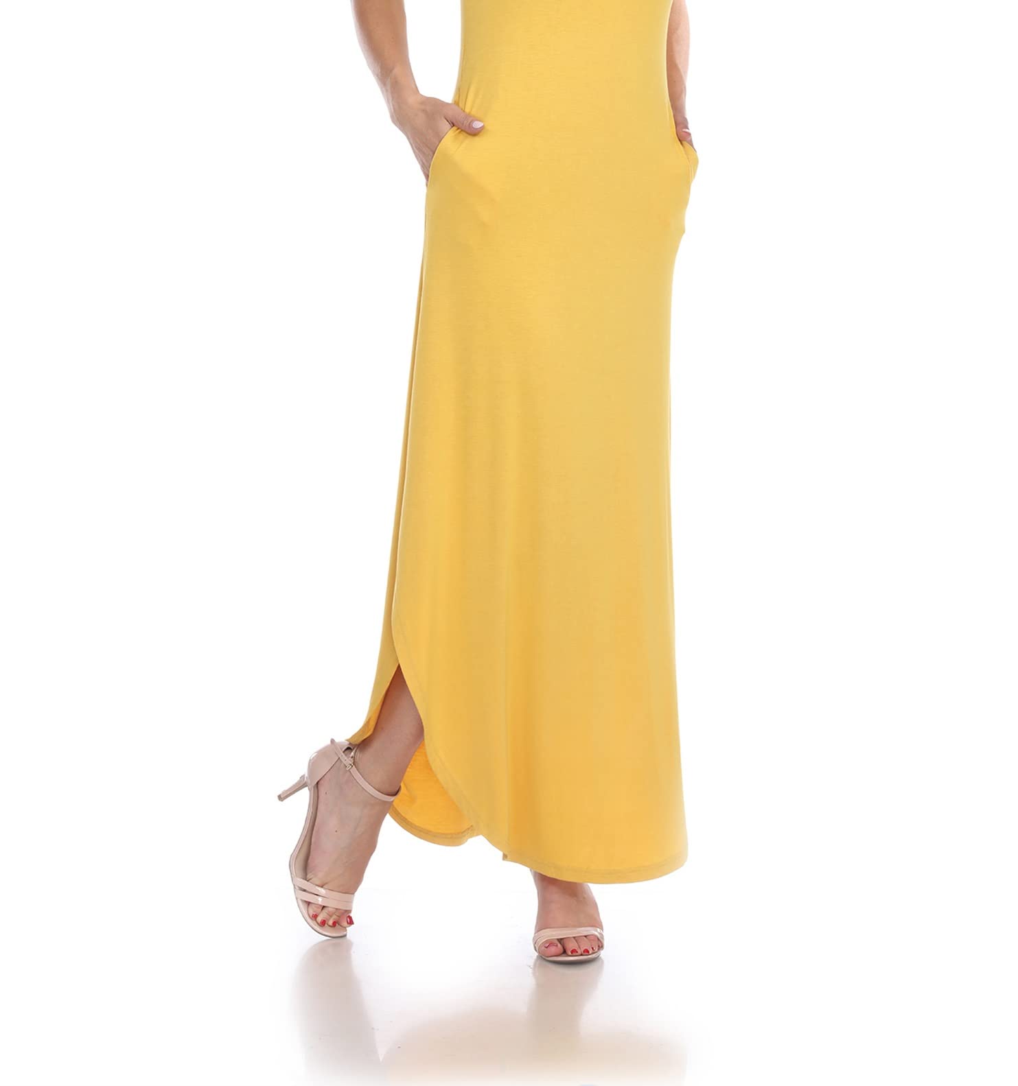White Mark Women's Lexi Maxi Dress - Flowy Long Sleeve Boho Maxi Dress for Beach, Wedding & Party | Elegant Casual Summer Dress