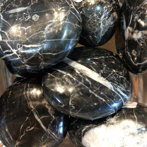 Black Calcite Crystal for Meditation, Protection & Past Life Recall - Healing Stone for Spiritual Growth & Energy Cleansing