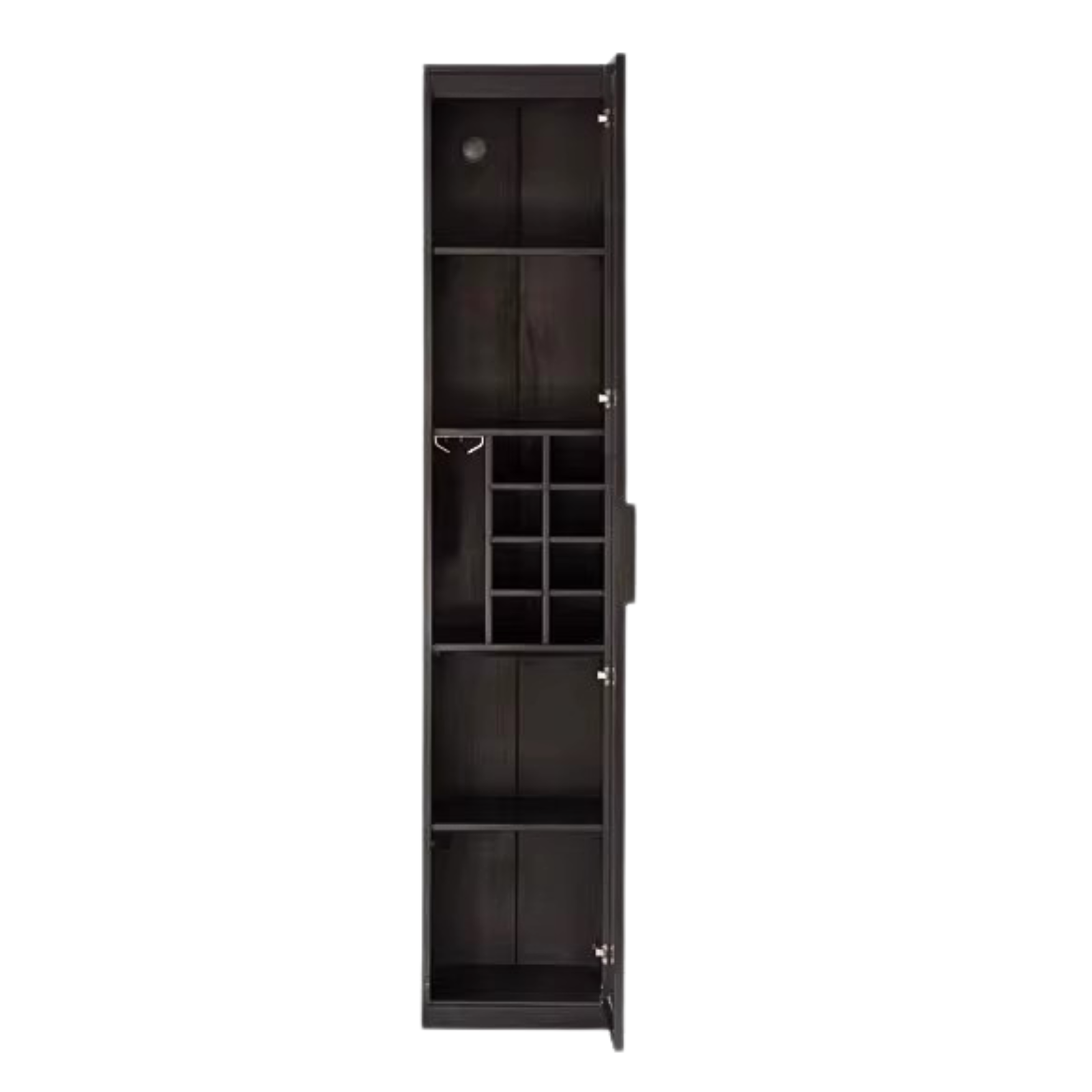 Premium Oak Solid Wood Wine Cabinet with Glass Doors - Elegant Display for Wine Bottles, Perfect for Dining Room, Bar, or Home Cellar Storage