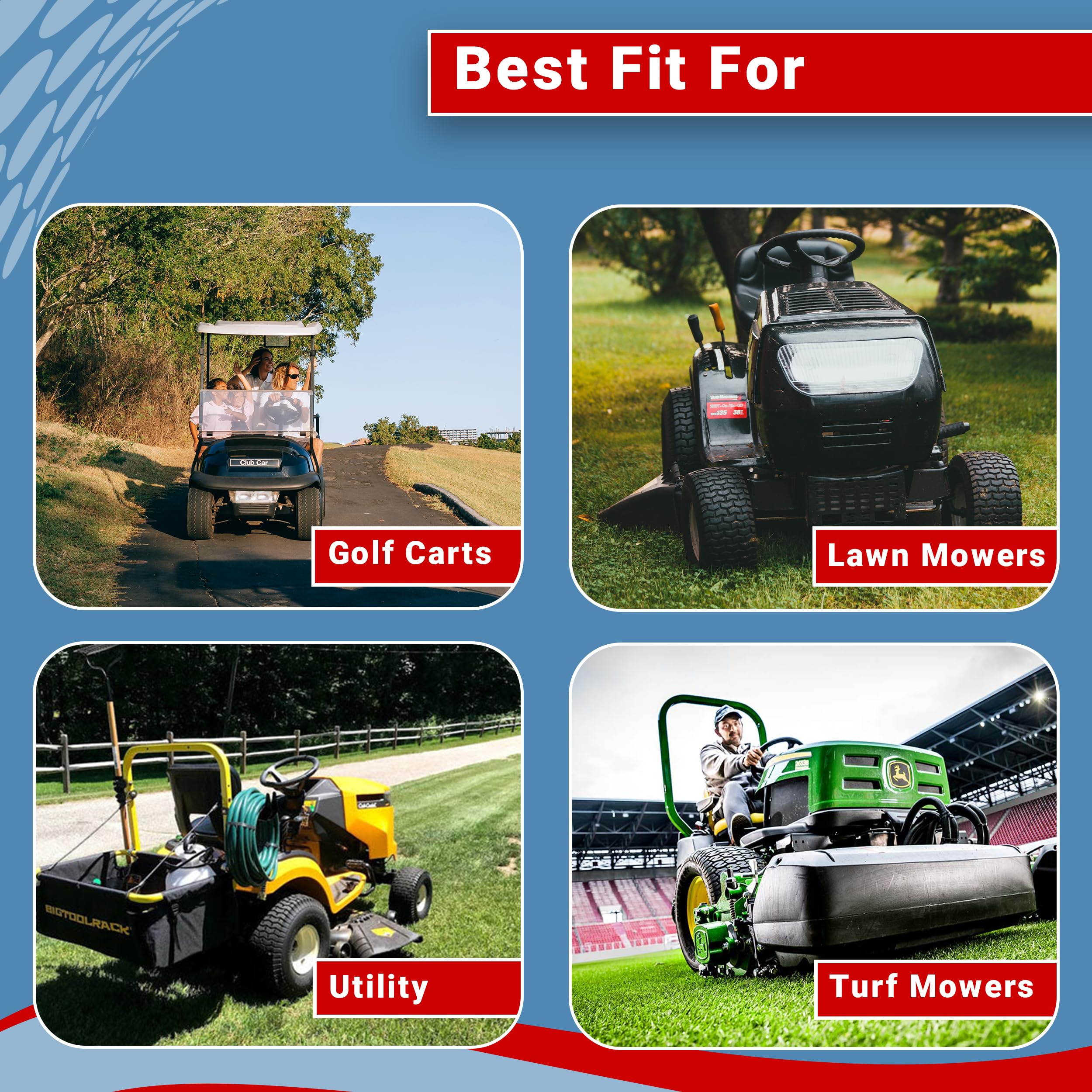 **Two 18x9.50-8 Heavy Duty Tubeless 4-Ply Turf Tires for Riding Lawn Mowers & Garden Tractors – Non-Directional, Durable Farming & Landscaping Tires (Perfect for Lawn Care, Golf Courses & Agricultural Use)**