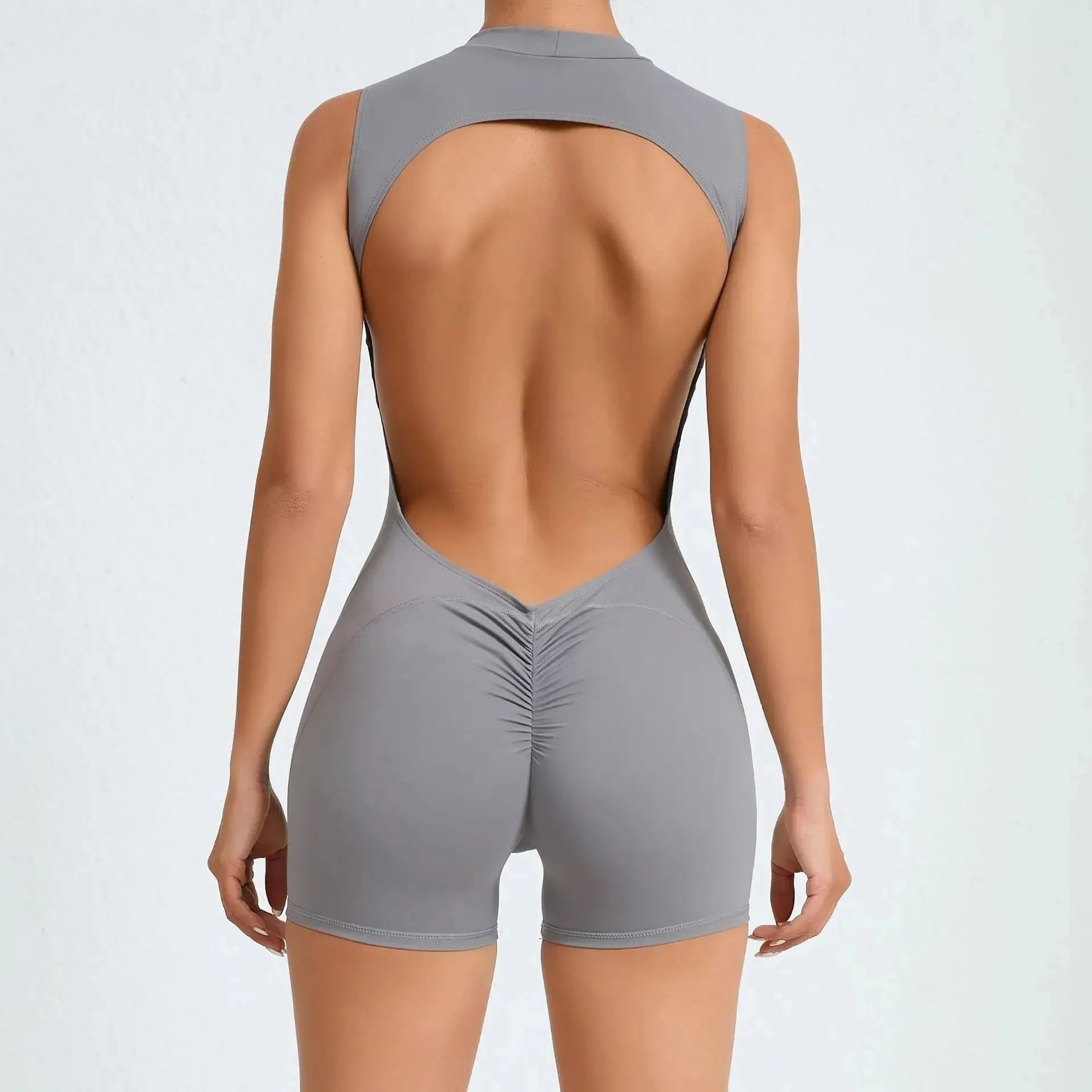 2024 Women's Sleeveless Yoga Vest & Scrunch Shorts Activewear Set - Gym Workout Fitness Romper Jumpsuit for Running, Pilates & Home Exercise