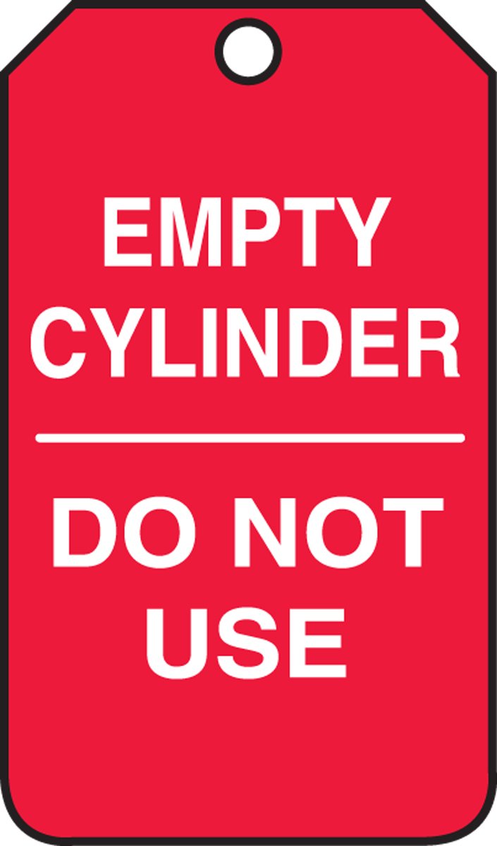 Accuform MGT202CTP Empty Cylinder Warning Tag - 