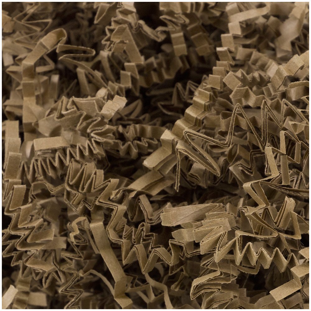 JAM PAPER Crinkle Cut Shred Kraft Tissue Paper - 20 lb Bulk Box - Perfect for Gift Wrapping, Party Decorations & Craft Projects