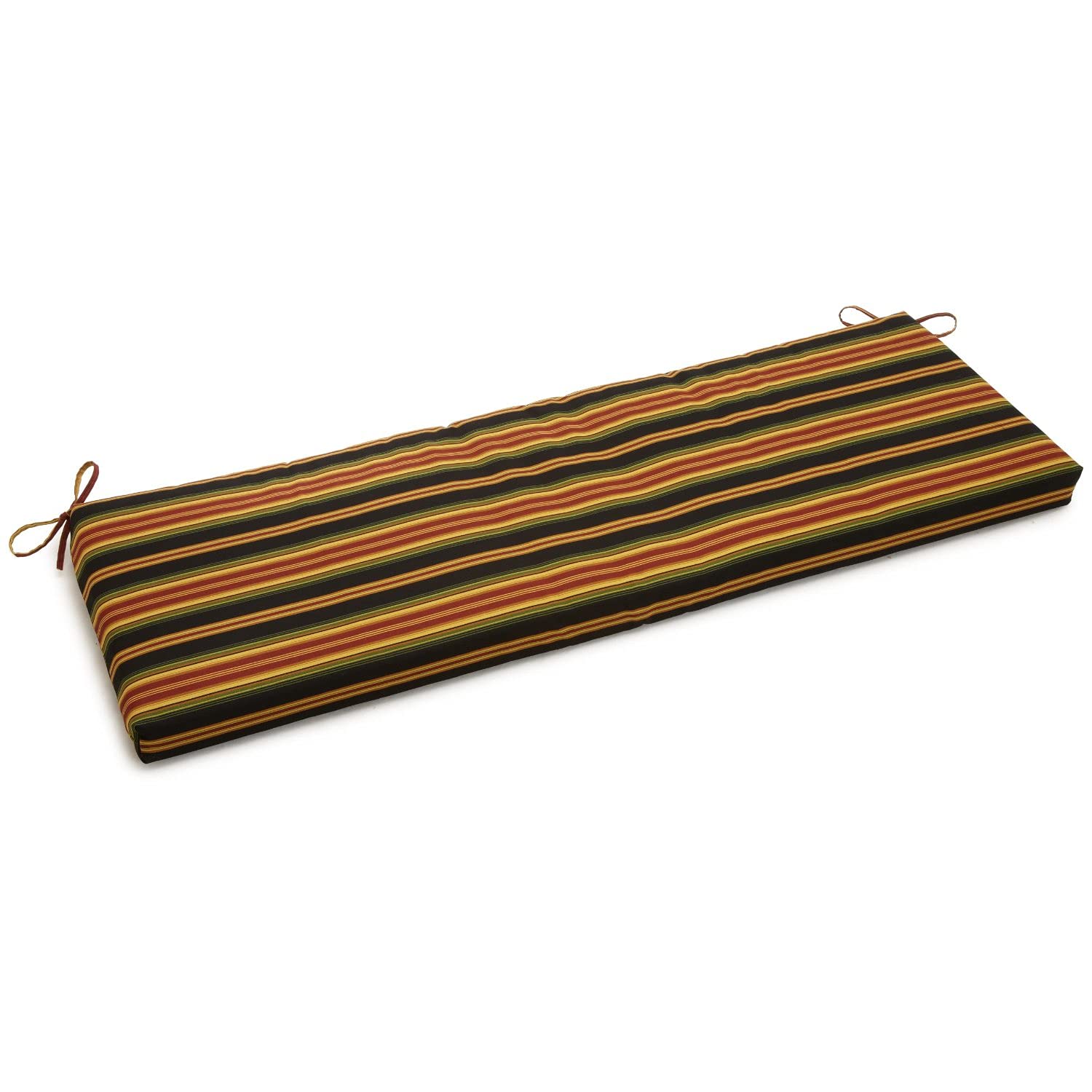 Blazing Needles Outdoor Bench Cushion - Waterproof & Weather-Resistant Seat Cushion for Patio Furniture (1 Pack, Lyndhurst Raven) - Perfect for Garden, Deck, and Poolside Lounging
