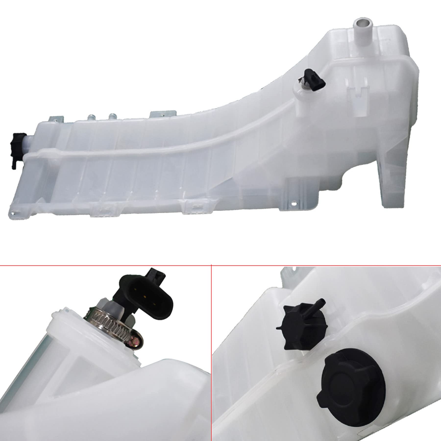 2008-2017 Volvo VNM VNL VHD & 2010-2017 Mack CXU CHU Coolant Reservoir with Cap & Sensor Tank Replacement (Part# 603-5505) - Heavy Duty Truck Cooling System Maintenance for Long Haul & Fleet Vehicles