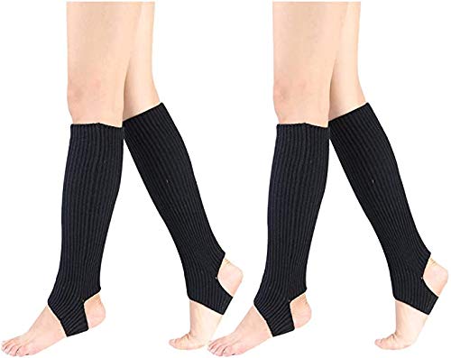 Guojanfon Non-Slip Yoga Socks for Women - Breathable Toeless Workout Socks with Grip for Dance, Pilates & Barre - Perfect Leg Warmers for Fitness, Gym & Home Exercise
