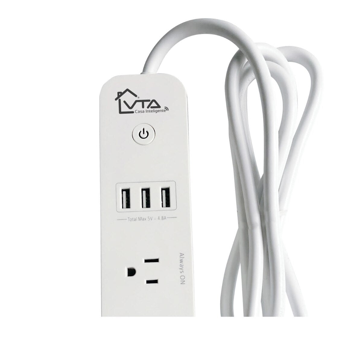 Smart Power Strip with 4 Outlets & 1.5M Cord - Perfect for Home Office, Gaming Setup & Entertainment Center