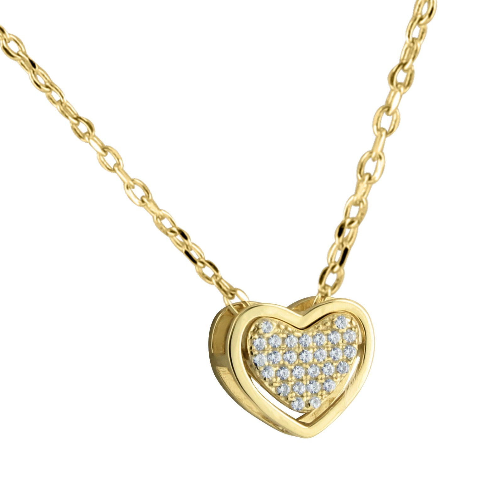 14K Gold Heart Pendant Necklace for Women - Elegant Layering Jewelry for Valentine's Day, Anniversary & Everyday Wear