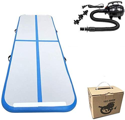 Allkpoper 10' x 3.3' Inflatable Gymnastic Air Mat - Portable Tumbling Mat with Electric Pump for Home, Gym & Outdoor Use - Perfect for Yoga, Cheerleading & Kids Play
