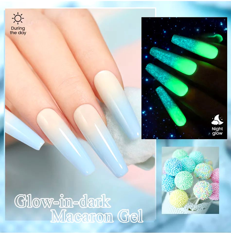 Born Pretty Luminous Macaron Gel Nail Polish - Long Lasting UV LED Soak Off Gel Polish for Salon & Home Manicure - Perfect for Nail Art, French Tips & Special Occasions