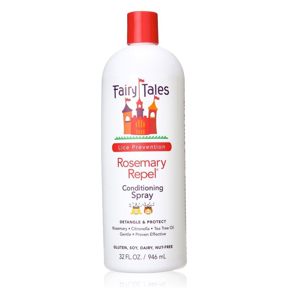 Fairy Tales Rosemary Repel Conditioning Spray 32 oz - Natural Lice Prevention & Hair Detangler for Kids - Perfect for School, Camp & Family Travel