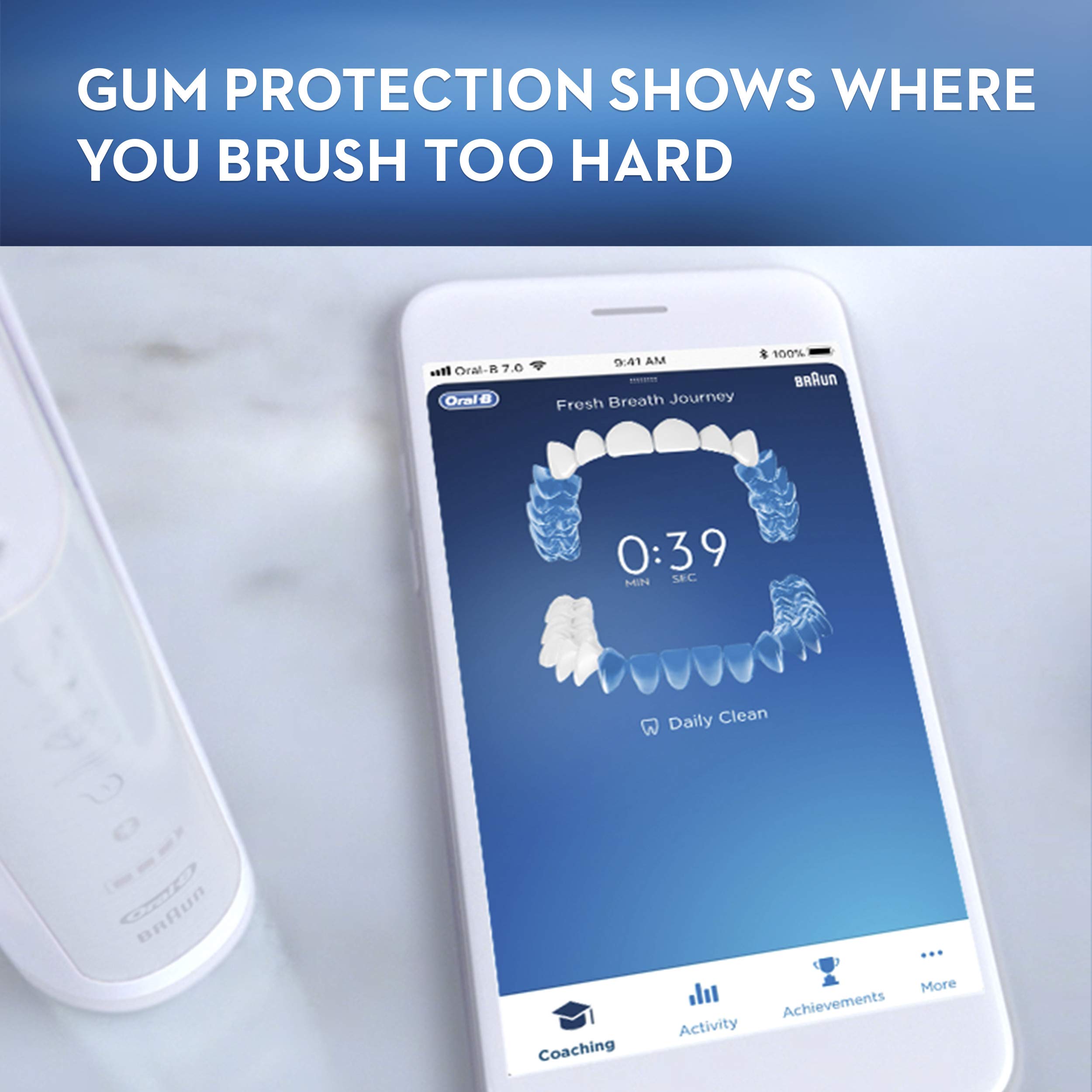 Oral-B GENIUS X Electric Toothbrush with 3 Replacement Brush Heads & Travel Case - Advanced AI Toothbrush for Professional Cleaning, White (Packaging May Vary) - Perfect for Home Use, Travel & Daily Oral Care Routine