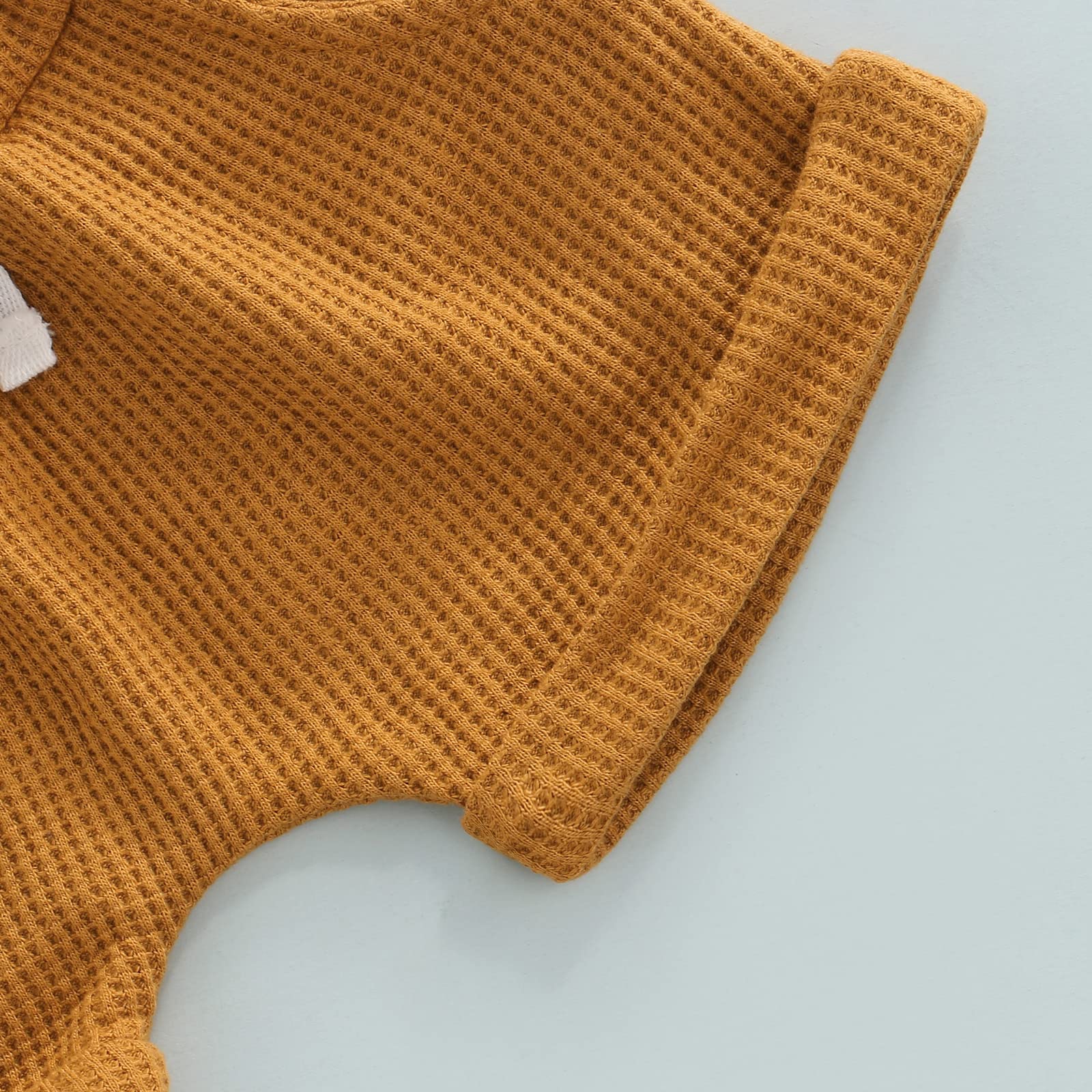 Newborn Baby Boy & Girl Summer Outfit - 2-Piece Sleeveless Tank Romper & Waffle Knit Shorts Set | Soft Casual Clothes for Playtime & Outdoor Activities