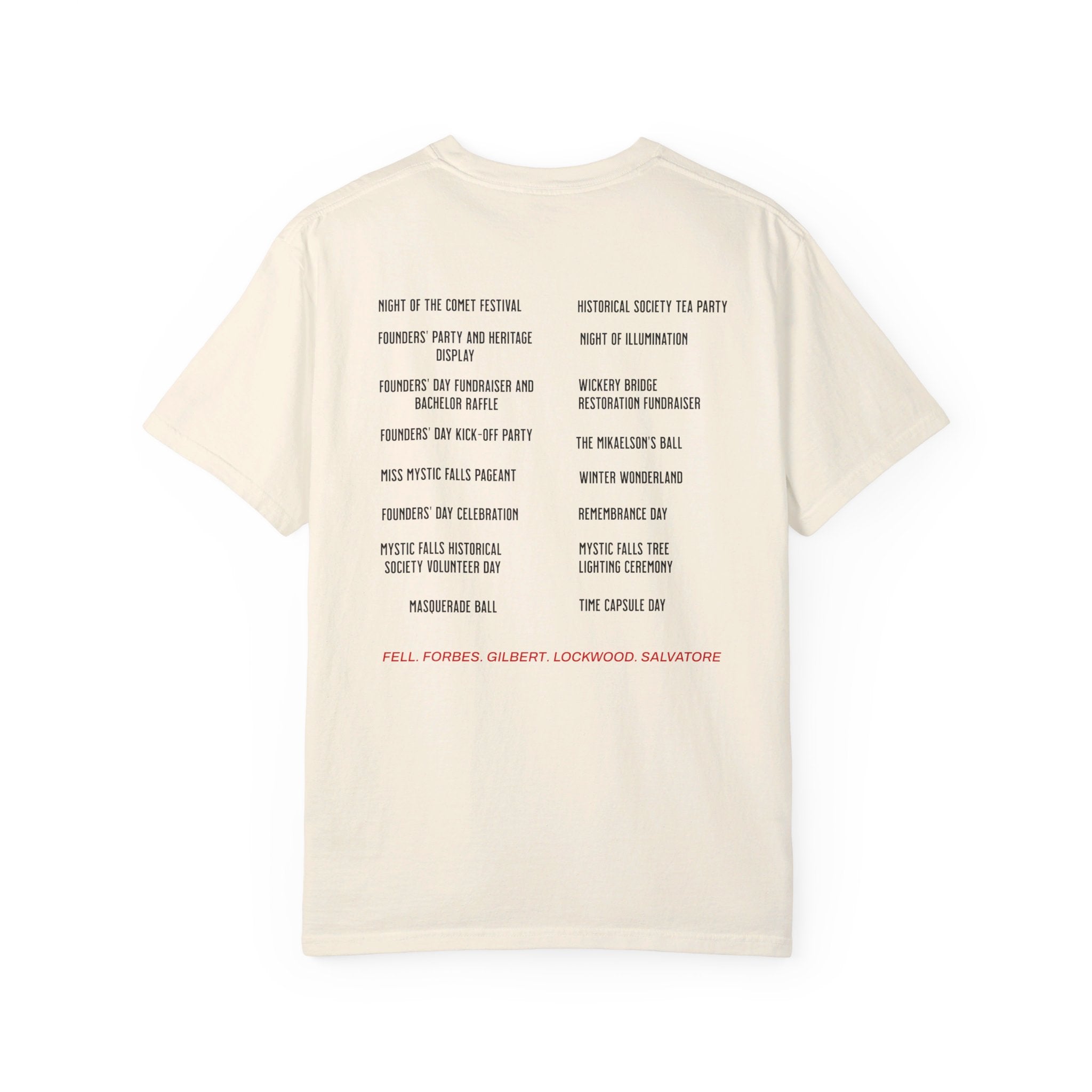 Mystic Falls Party Committee T-Shirt - Funny Novelty Graphic Tee for Fans & Events - Perfect for Halloween, Cosplay & Themed Parties