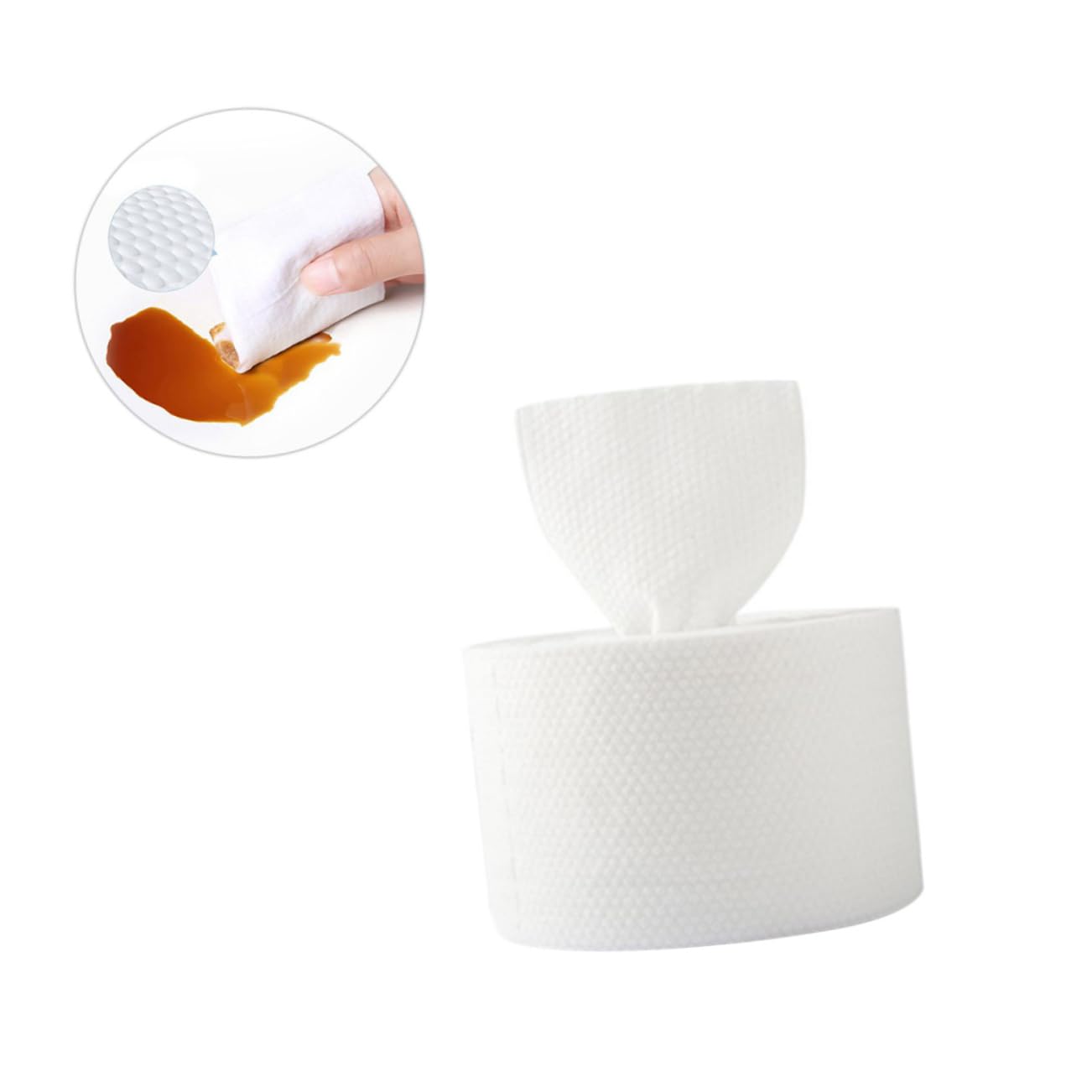 2 Rolls (60pcs) Disposable Cotton Face Towels - Soft Dry & Wet Cleansing Wipes for Travel, Gym, Baby Care & Makeup Removal - Hypoallergenic, No Chemicals, No Fluorescent Brightener - Gentle on Skin