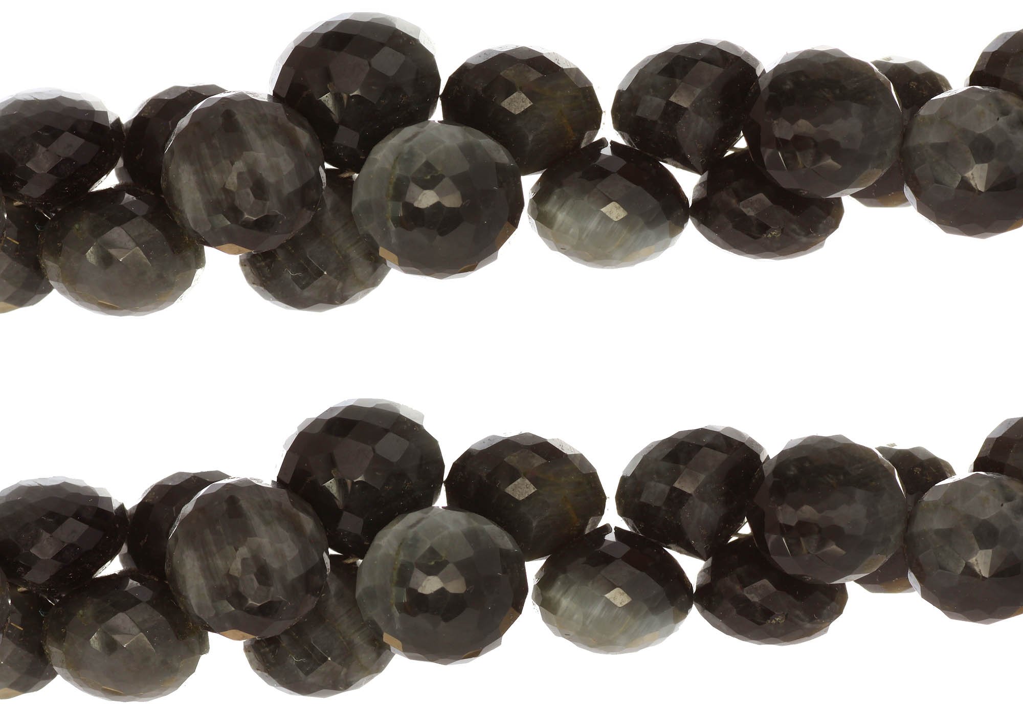 Faceted Cat's Eye Onions - Natural Gemstone Beads for Jewelry Making, DIY Crafts, and Healing Crystal Collections | Perfect for Necklaces, Bracelets, and Home Decor