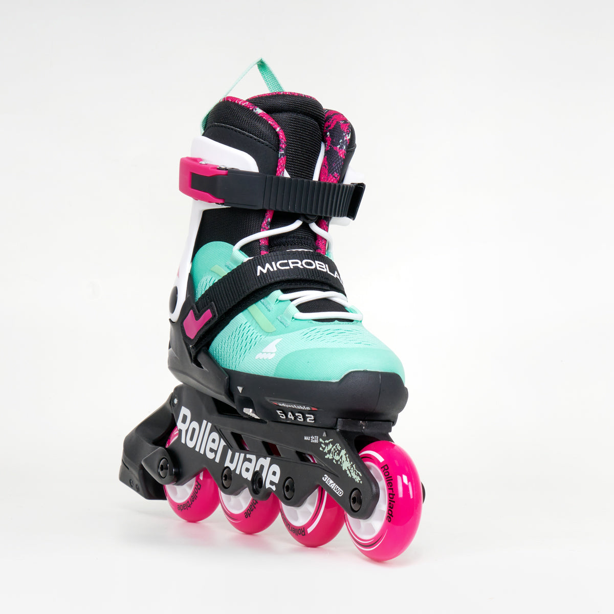 Rollerblade Microblade XT Adjustable Inline Skates for Kids - Sea Green | Lightweight & Comfortable for Outdoor Sports, Park Skating & Family Fun