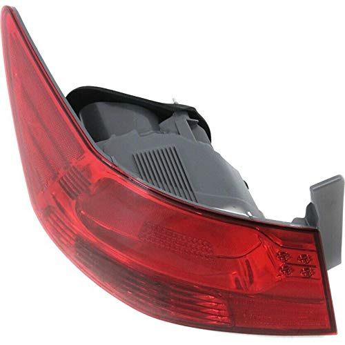 Kia Sedan Left Hand Side Driver Outside Replacement Tail Light Lamp - Durable & Easy Installation for Kia Optima, Forte, Soul | Perfect for Night Driving & Safety Enhancement
