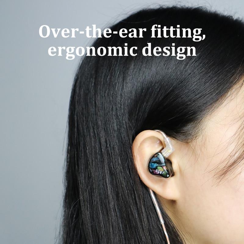 BGVP DH5 5-Driver Hybrid HiFi In-Ear Monitors - Professional Audiophile Earphones for Music Lovers, Studio Monitoring & Gaming