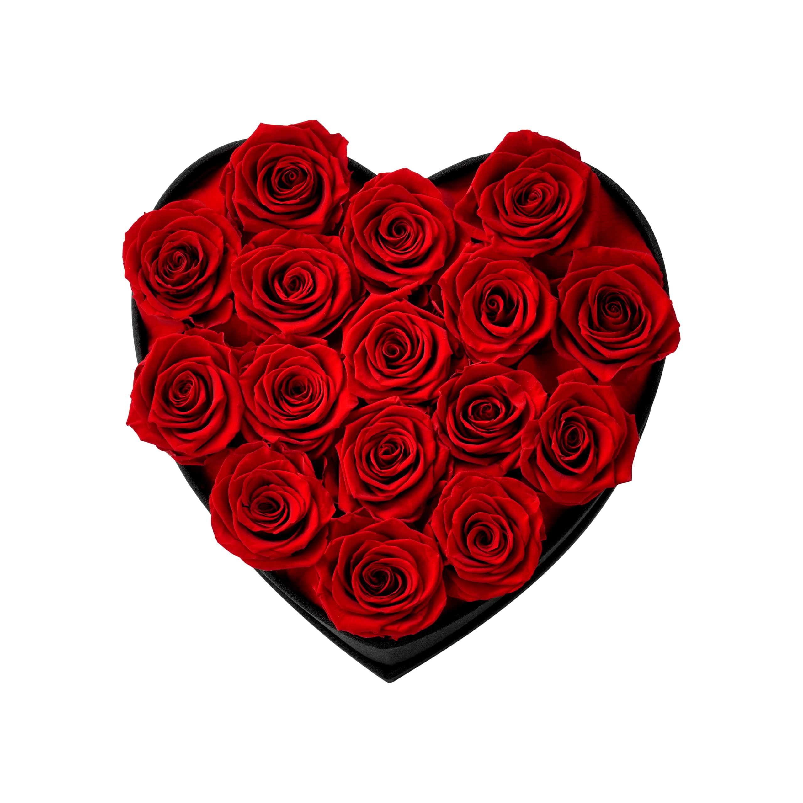 BLOSSBLISS 16-Piece Preserved Red Roses in Heart-Shaped Box - Eternal Love Gift for Wife, Anniversary, Valentine's Day & Mother's Day - Long-Lasting Luxury Floral Arrangement for Romantic Surprises & Home Decor