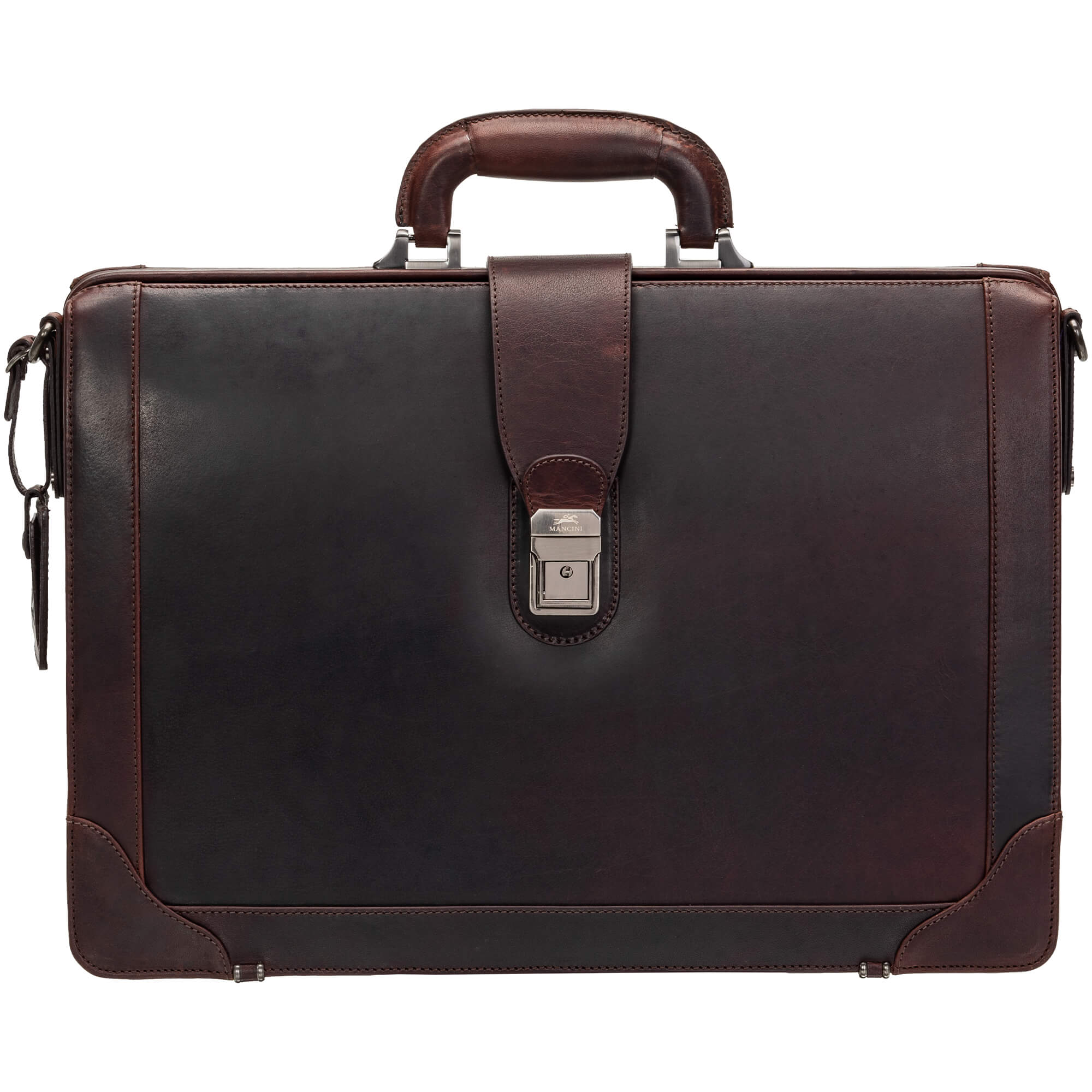 Premium Buffalo Leather Litigator Briefcase for 17.3