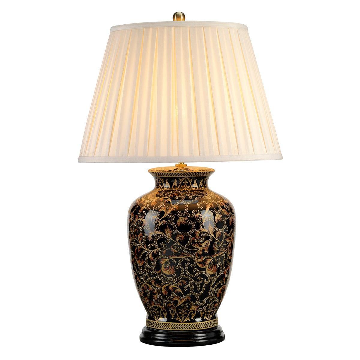 Morris Large Gold & Black Ceramic Table Lamp - Elegant Home Decor for Living Room, Bedroom, or Office Lighting