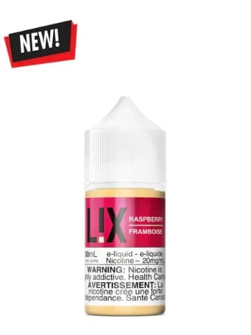 LIX Raspberry Salt Nicotine Salts - 30mL E-Liquid for Vape Pens & Pod Systems - Refreshing Berry Flavor for All-Day Vaping