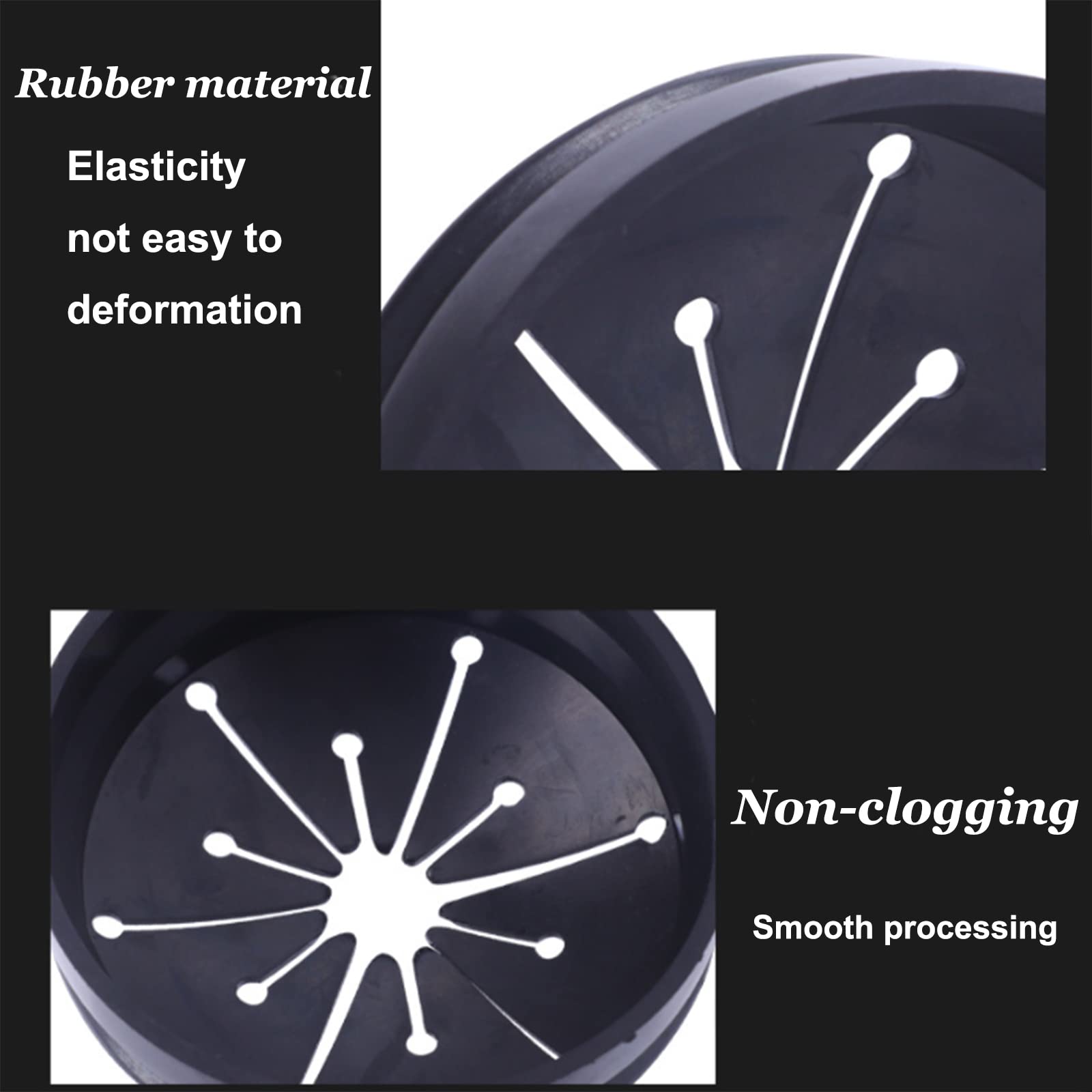 3-1/8 Inch Garbage Disposal Splash Guard - Black Sink Baffle Collar for GE, Whirlaway, Sinkmaster & Waste King - Multi-Function Kitchen Drain Plug - Perfect for Preventing Water Splashes While Washing Dishes