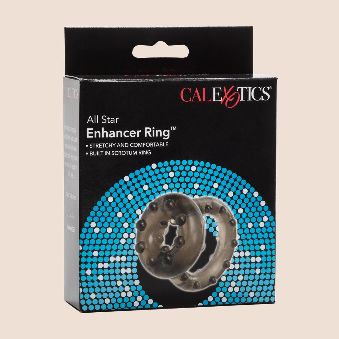 CalExotics All Star Enhancer Ring - Textured Penis & Ball Stretcher for Enhanced Pleasure | Perfect for Couples Play & Solo Sensation