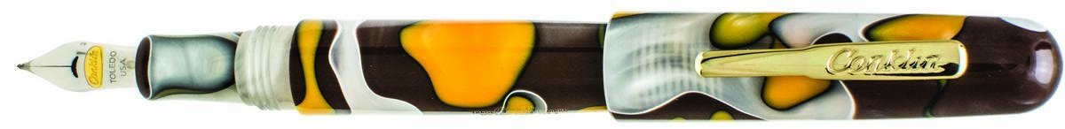 Conklin All American Fountain Pen - Yellowstone Limited Edition with Fine Nib | Yellow, Brown & White Premium Design | Perfect Gift for Professionals & Collectors | Great for Office Use, Journaling & Signature Writing