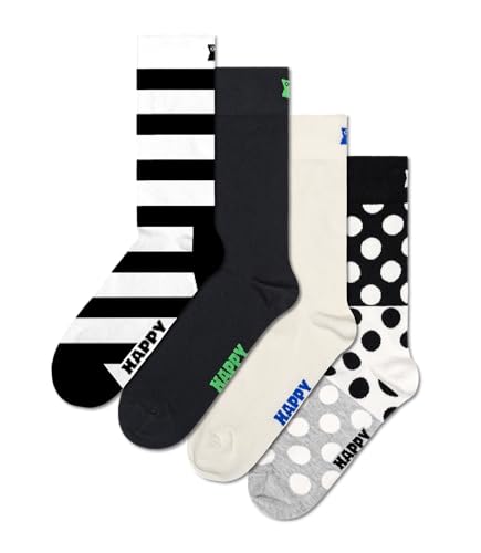4-pack Black and White Mix Socks