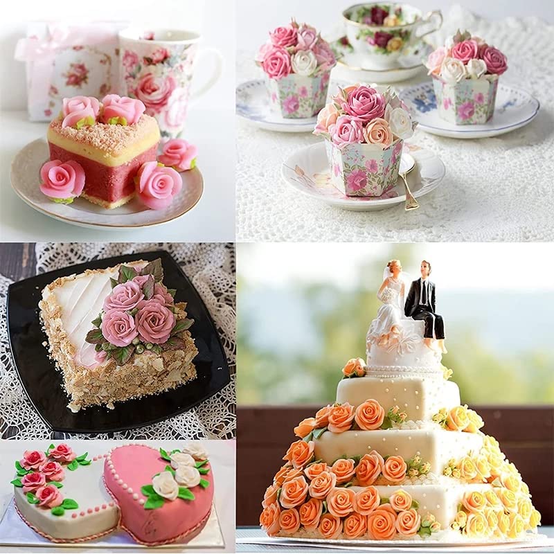 3PCS 3D Flower Fondant Mold Set - Rose Silicone Molds for Candle, Soap, Cake, Chocolate & Resin Crafts | DIY Dessert Decorations, Cupcake Toppers & Candy Molds | Perfect for Baking, Wedding Cakes, Party Treats & Handmade Gifts