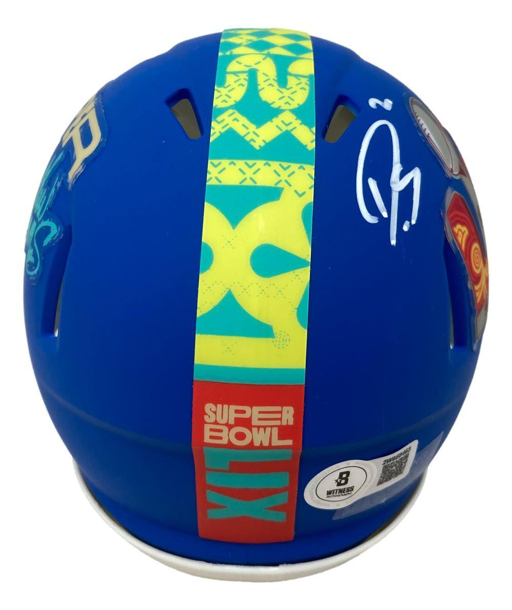 Darius Slay Signed Philadelphia Eagles Super Bowl LIX Mini Speed Helmet - Authentic Autographed Collectible Football Memorabilia for Fans, Display, and Gifts