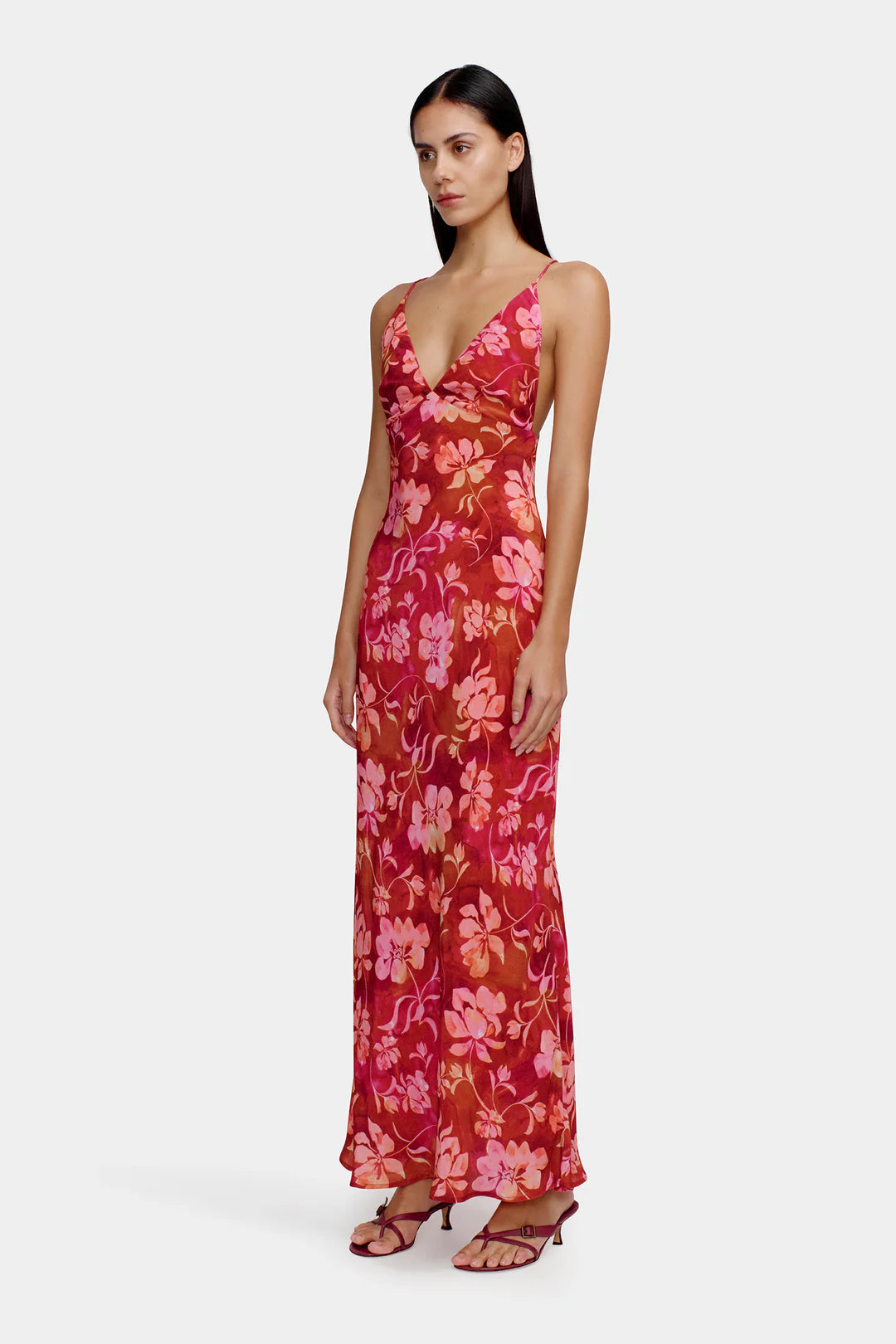 Alonso Cherrybomb Strappy Slip Maxi Dress - Women's Sexy Summer Long Dress with Adjustable Straps for Beach, Party & Evening Wear