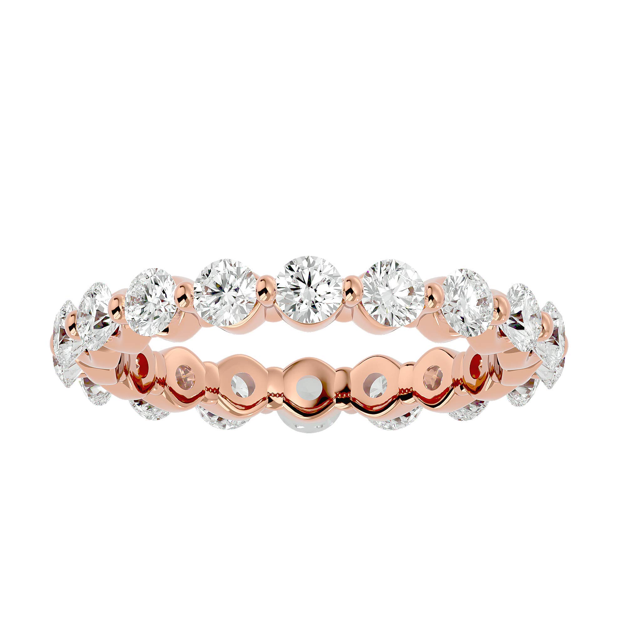 Certified 2.01 Ct Real Diamond Ring - Round Cut Diamonds in 14k White/Yellow/Rose Gold | Women's Wedding, Bridal, Anniversary & Special Occasion Ring (IJ-SI) | Perfect for Proposals, Engagements & Romantic Gifts