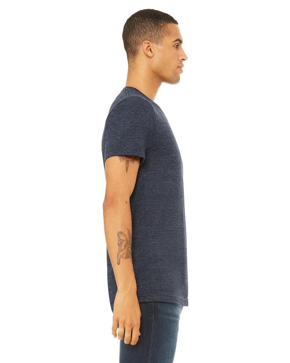 Bella + Canvas 3655C Unisex Textured Jersey V-Neck T-Shirt - Soft Comfortable Tee for Men & Women - Perfect for Casual Wear, Gym, and Everyday Outfits
