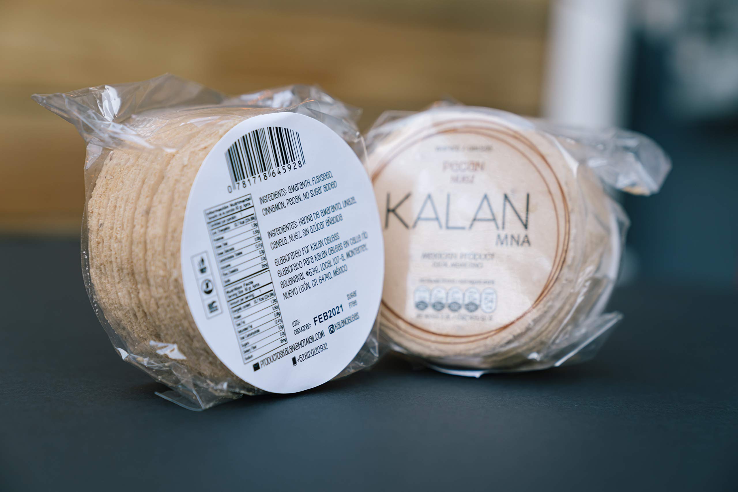 Kalan - Amaranth Flour Wafer Thins - Low Calorie Healthy Snacks - Gluten Free Mexican Crisps - No Sugar Added (Cappuccino Flavor, 6 Pack) - Perfect for Keto Diet, Weight Loss & On-the-Go Snacking