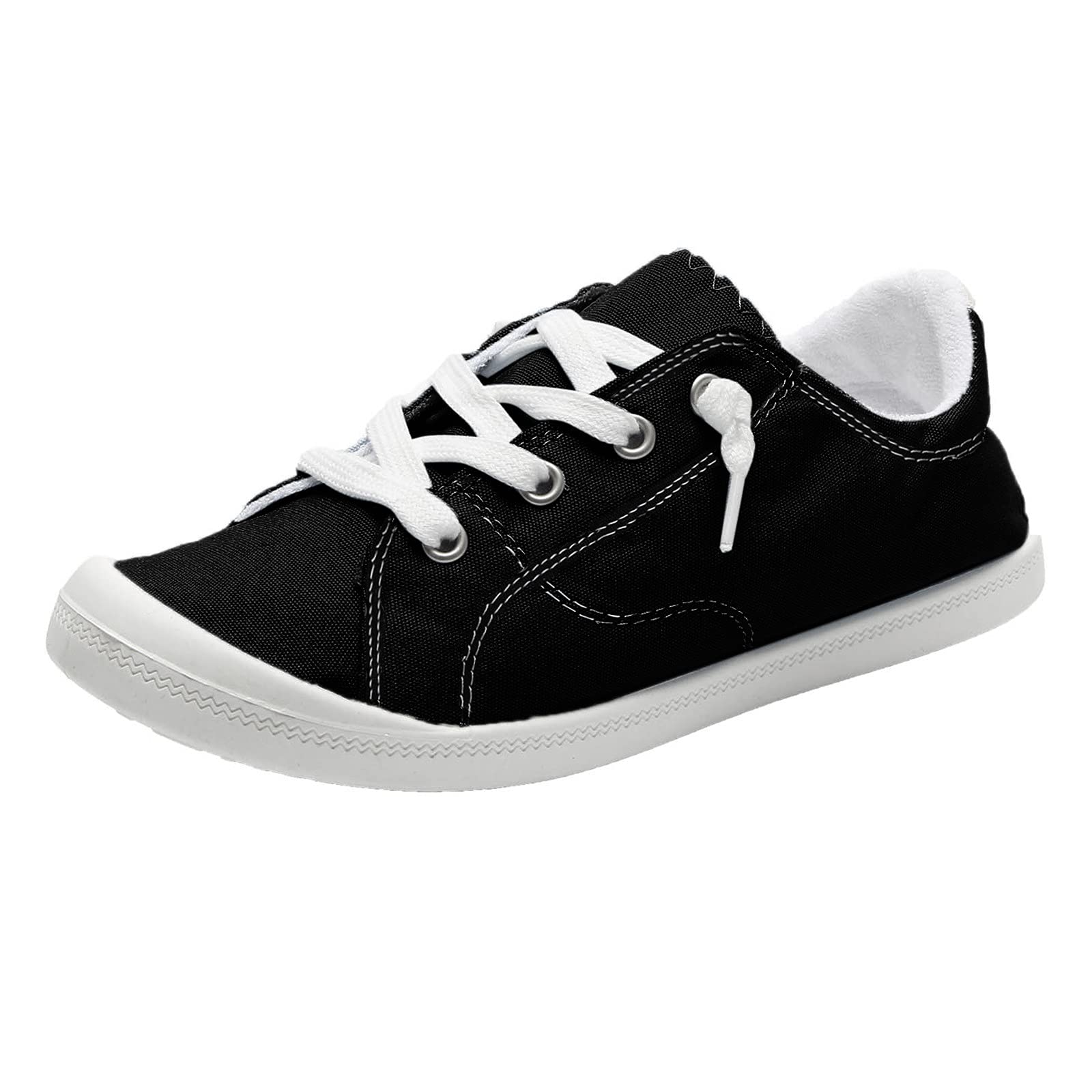 Women's Slip-On Canvas Sneakers - Comfortable Vulcanized Flat Shoes for Casual Wear, Walking & Everyday Use | Autumn Fashion Loafers for Ladies